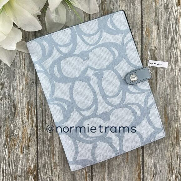 Coach Notebook In Sketch Signature Canvas & Smooth Leather Bag - Picture 1 of 9